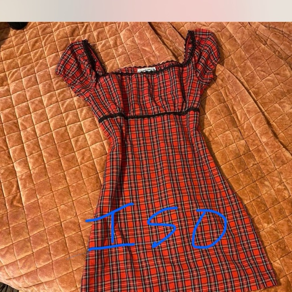 ISO Penelope Red Plaid Dress